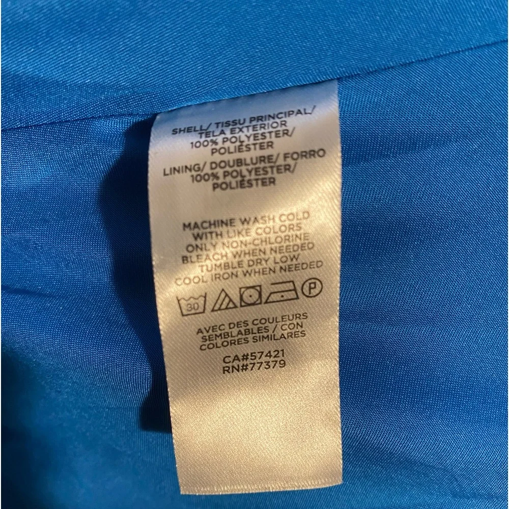 Ann Taylor Factory, Blue Floral Flowy Spring Sleeveless Dress, size 10 - Picture 4 of 4